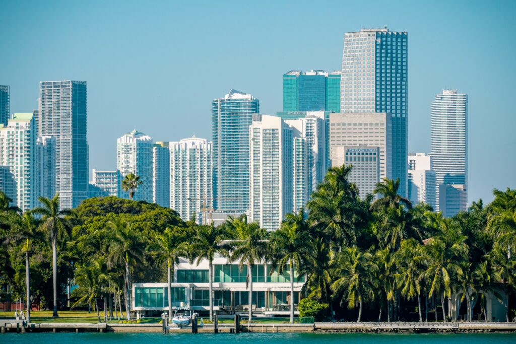 Widok na Miami w USA na Florydzie